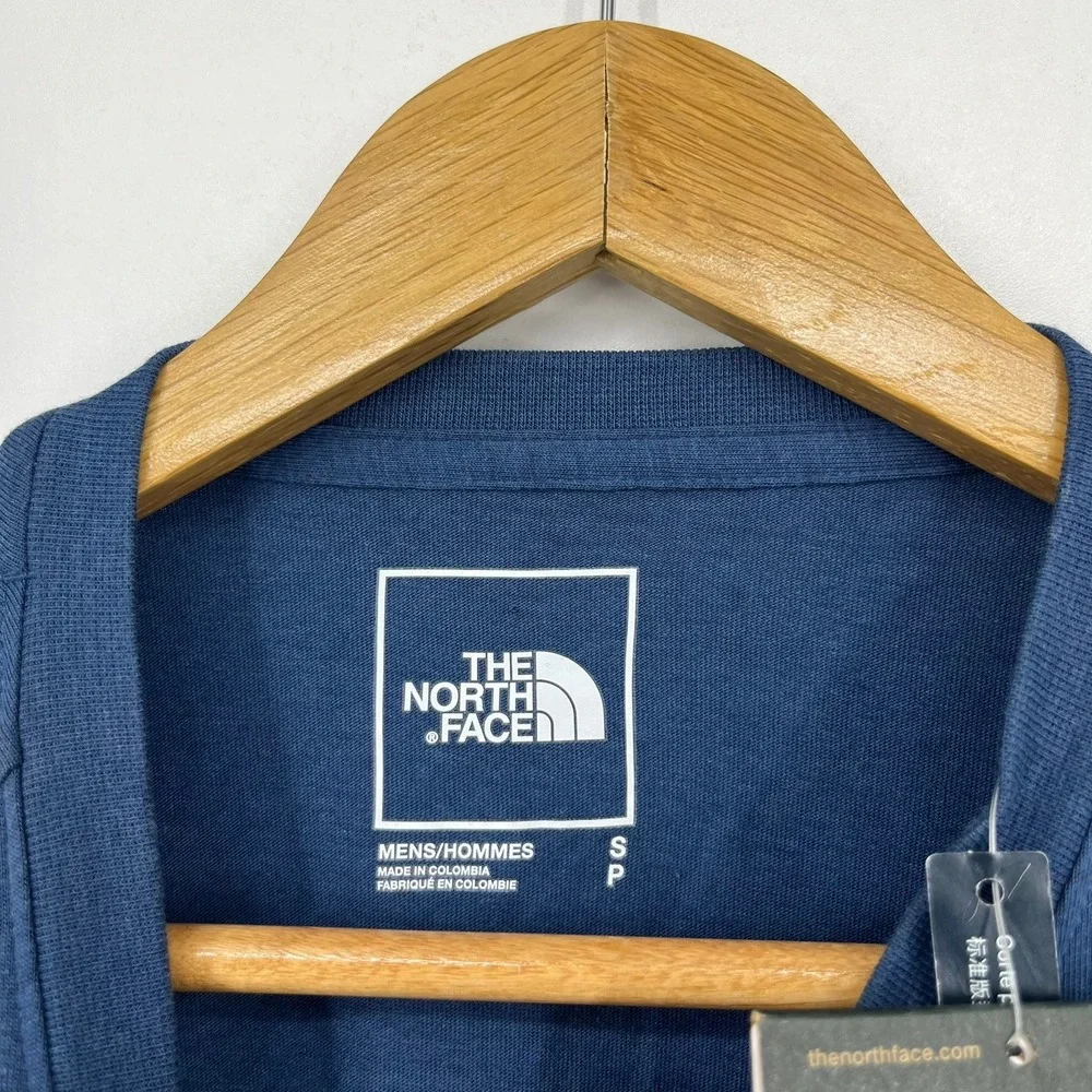 The North Face Terrain SS Henley T-Shirt Shady Blue Mens Small New NWT
